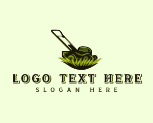 Plantsman - Grass Lawn Mower logo design