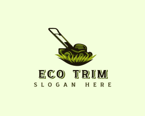 Grass Lawn Mower logo design