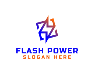 Flash Lightning Energy logo design