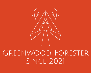 Campfire Forest Tent logo design