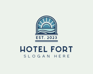 Hotel Beach Resort logo design