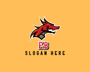 Football - Mythical Beast Dragon logo design