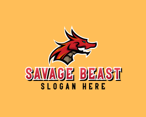 Mythical Beast Dragon  logo design