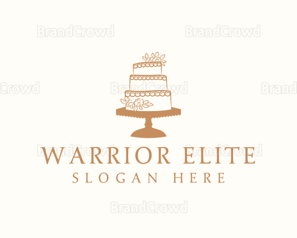 Wedding Floral Cake Logo