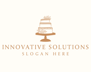 Wedding Floral Cake Logo