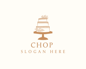 Wedding Floral Cake Logo