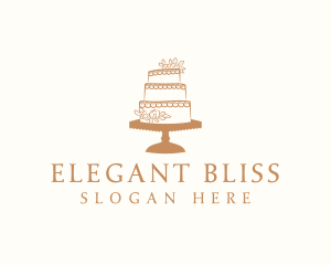 Wedding - Wedding Floral Cake logo design