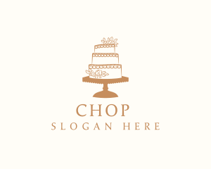 Wedding - Wedding Floral Cake logo design