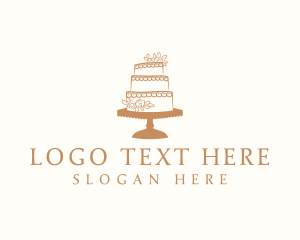 Pastry - Wedding Floral Cake logo design