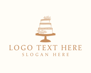 Wedding Floral Cake Logo