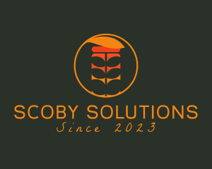 Scoby - Homemade Kombucha Jar logo design