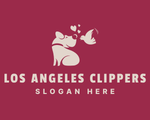 Dog Bird Pet Love Logo