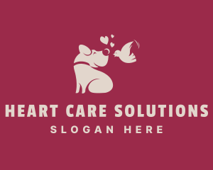 Dog Bird Pet Love logo design