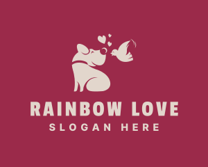 Dog Bird Pet Love logo design