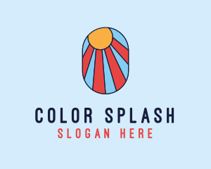 Beach Resort Colorful Summer logo design