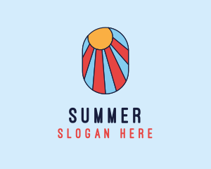 Beach Resort Colorful Summer logo design