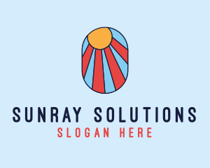 Sunray - Beach Resort Colorful Summer logo design