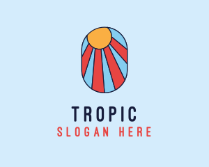 Beach Resort Colorful Summer logo design