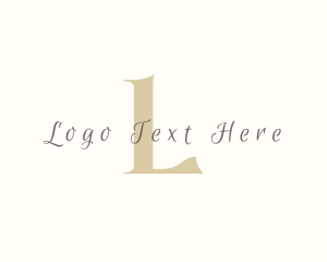 Interior Designer - Elegant Fashion Designer Lettermark logo design