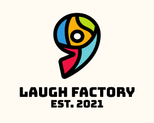 Comedy - Colorful Number 9 logo design