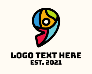 Comic - Colorful Number 9 logo design