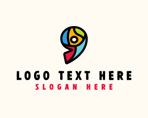 Comedy - Colorful Number 9 logo design