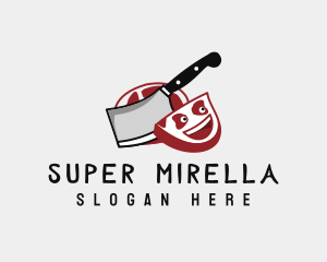 Butcher Knife Meat Logo