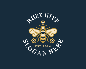 Floral Bee Honey logo design