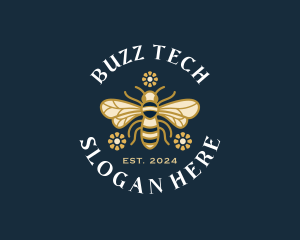 Floral Bee Honey logo design