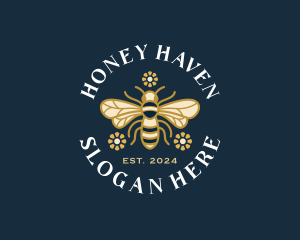 Floral Bee Honey logo design