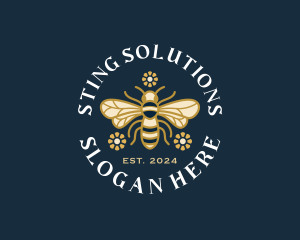 Floral Bee Honey logo design