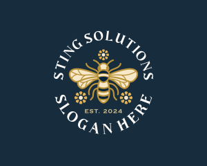 Sting - Floral Bee Honey logo design