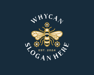 Floral Bee Honey logo design