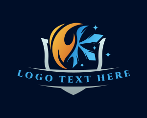 Heat - Cold Flame Ventilation logo design