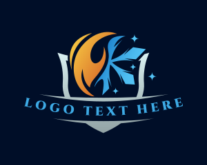 Blue Flame - Cold Flame Ventilation logo design