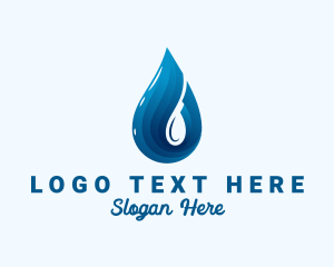 Water - Drinking Water Droplet logo design