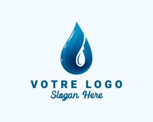 Shampoo - Drinking Water Droplet logo design