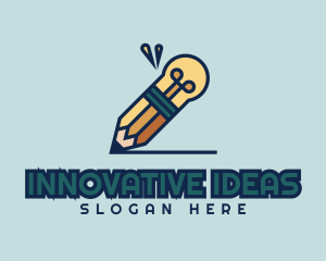 Creativity - Creative Pencil Light Bulb logo design