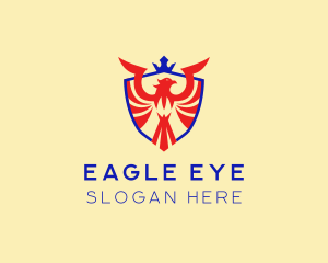 Eagle Phoenix Crown Shield logo design