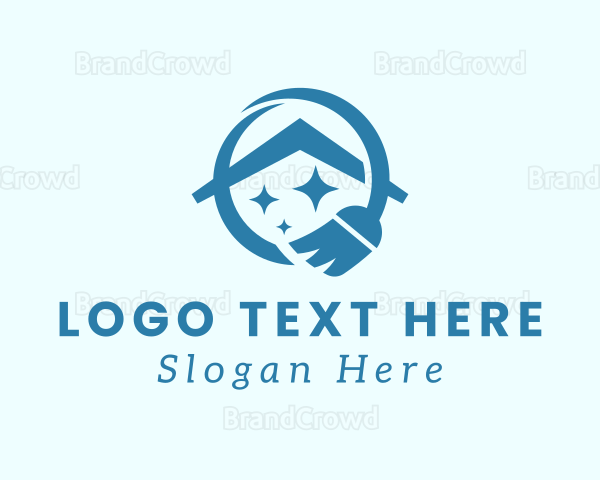 Clean House Broom Logo