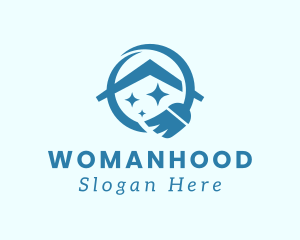 Homemaking - Clean House Broom logo design