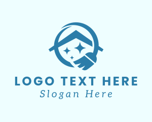 Clean House Broom Logo