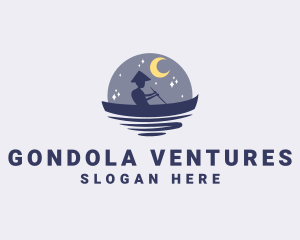 Gondolier - River Moon Gondolier logo design