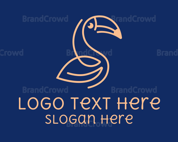 Beautiful Minimalist Toucan Logo