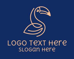 Birdwatching - Beautiful Minimalist Toucan logo design