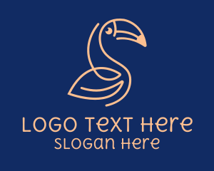 Elegant - Beautiful Minimalist Toucan logo design