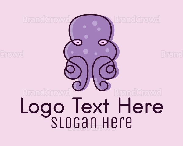 Purple Scribble Octopus Logo