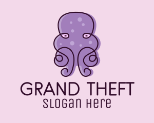 Purple - Purple Scribble Octopus logo design