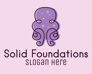 Baby Boutique - Purple Scribble Octopus logo design