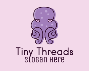 Kids Clothing - Purple Scribble Octopus logo design